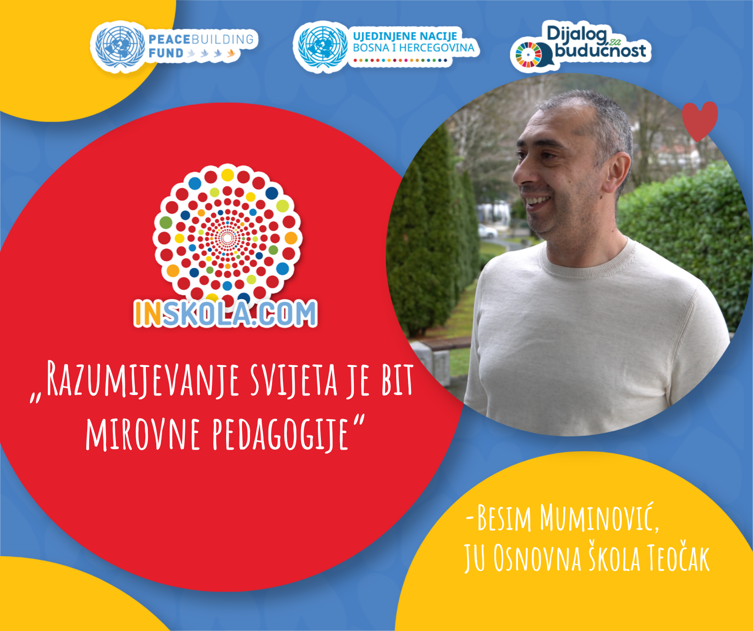 Besim Muminović: Razumijevanje svijeta je suština mirovne pedagogije